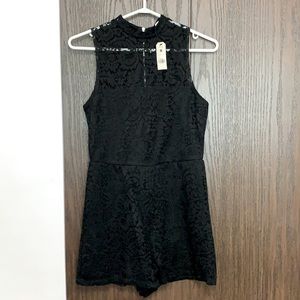 Garage black lace romper